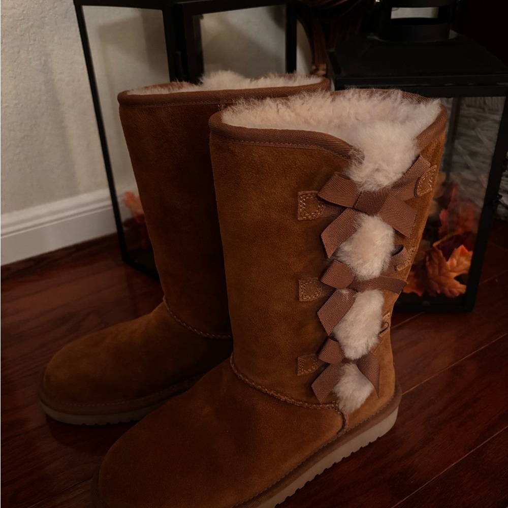Koolaburra Tan Shearling-Lined Winter Boots